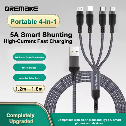 Multi Charger Cable 4 In 1 Charging Cable USB Fast Charge To Android Type C Charger for Mainstream B