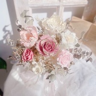 永生花乾燥花捧花 韓式捧花 登記捧花 結婚捧花 自然風捧花