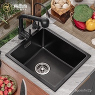 ‍🚢Wholesale Quartz Sink Small Single Sink Set Kitchen Corner Washing Basin Sink Bar Counter Small Square Slot Vegetable