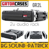 Gator GR2L 2U audio Rack Molded PE Rack Case; Front, Rear Rails; 2U; 19″ Deep; Locking
