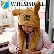 WHIMSICAL Jumping Up Cap, Capybara Animal Ear Ear Moving Hat, Kawaii Plush Warm Fluffy Plush Hat Toy