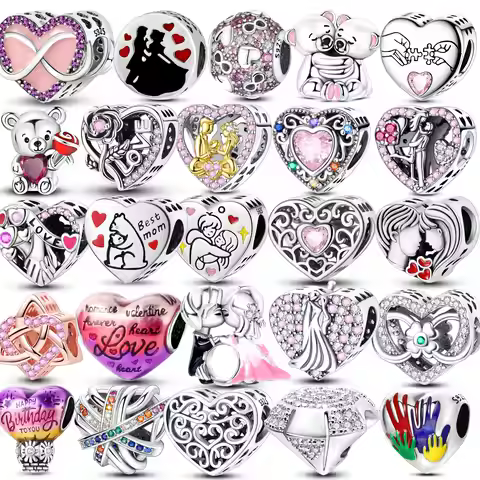 925 Sterling Silver Infinite Love & Friendship Beads Charms Pendent Jewelry Fits 925 Original Bracel