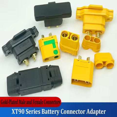 XT90 Male and Female Connectors Aeromodelling Power Battery Plugs XT90E-M XT90E-F Gold-Plated Connec