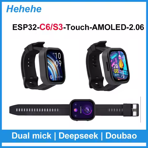 ESP32 S3 Development Board 2.06-inch AMOLED /ESP32 C6 Development Board 2.06-inch AMOLED DeepSeek AI