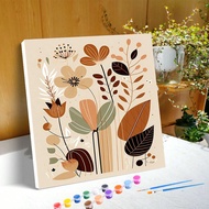 1pc Framed Diy Paint By Numbers Beginner Kits Flowers Handicrafts Easy To Paint On Canvas For Diy Gi