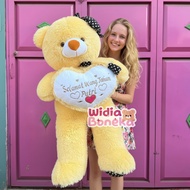 Widia Custom Doll Name Teddy Bear Jumbo 90 cm Hat Scarf Plushie