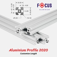 2020 ALUMINIUM PROFILE 2020 20x20 FOR ROBOTICS [ CUSTOMISE LENGTH ]