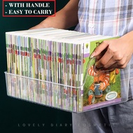 Book Storage Box Organizer Transparent Multipurpose Tray A4 Documents Books Papers Storage Desk Book