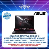 ASUS ROG ZEPHYRUS DUO SE15 (GX551Q-SHB168TS),Ryzen 9 5900HX, 32GB RAM, 2TB SSD,  RTX3080,  120Hz/Win