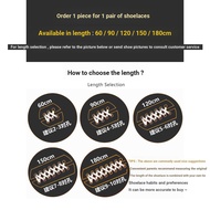 [Footprint] Basketball Shoes Men Women Canvas Shoelace Sports White Shoes Black Colorful Shoelaces F