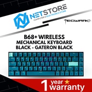 TECWARE B68+ WIRELESS MECHANICAL KEYBOARD BLACK - GATERON BLACK - TWKB-B68P-BK-ZGBK