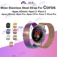 Coros Watch Strap Pace Apex Series Milan Stainless Steel Magnetic Strap 20mm 22mm Pace 2 3 Pro Pace2