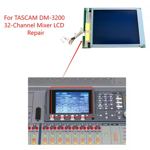 New Compatible LCD Display Panel for Tascam DM3200 DM-3200 Screen Replacement
