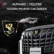Toyota Alphard Vellfire AGH30 Golden Phoenix Car Emblem for Non-Pre Crash Model