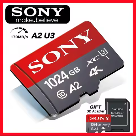 SONY High Speed Memory Card 1TB Micro TF SD Card Extreme SD Card 256GB 128GB 512GB Micro SD TF Flash