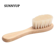 SUNNY ทารกแรกเกิดขนแพะธรรมชาติผมแปรงหวีผมหวี Hairbrush ไม้หัว