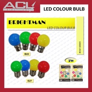 LED COLOUR BULB BRIGHTMAN B22 E27 32w