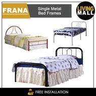 LivingMall Frana Single Metal Bed Frame Collection w/ Optional Mattress Add On. FREE INSTALLATION