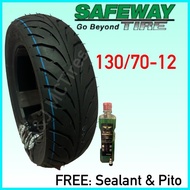 SAFEWAY TIRE 10" & 12", TUBELESS (FREE SEALANT & PITO) For Burgman, Gravis, Avenis, Fazzio, etc.
