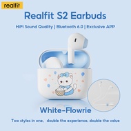 [New] Realfit S2 Bluetooth Earbuds, Cute Cartoon Dopamine, Colorful, Bluetooth 6.0 | App Control | W