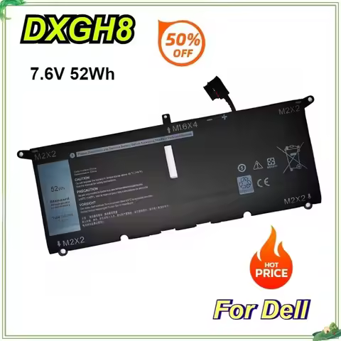 DXGH8 HK6N5 0H754V H754V P82G Laptop Battery for Dell XPS 13 9380 9370 Inspiron 5390 5391 7490 7191 