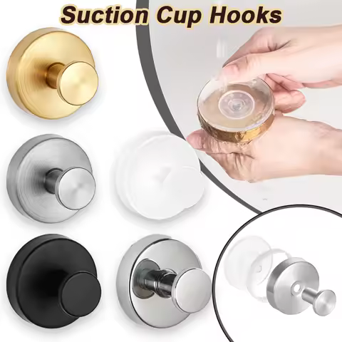 Metal Suction Cup Hook Strong Vacuum Bathroom Suction Cup Hooks Waterproof Towel Holder Stainless St