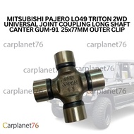 MITSUBISHI PAJERO LO49 TRITON 2WD (1982–2008) UNIVERSAL JOINT COUPLING LONG SHAFT CANTER GUM-91  25x