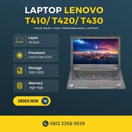 Laptop Murah Lenovo Thinkpad Core i5 T410/ T420/ T430 Ram 8gb Ssd 256