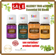 SALE ! Bundle Allergy Trio Young Living Essential Oils  5ml or 15ml ( Lavender + Lemon + Peppermint 