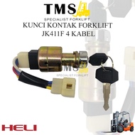 JK411F Forklift Ignition Key Four Wires Heli 5 Ton 4 Wire