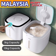 5KG Bekas Beras Rice Storage Box Tempat Beras Insect-proof Sealed Food Moisture-proof Rice Dispenser Container