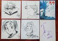 香港漫畫家 簽名畫板 許景深 邱福龍 永仁  蔡景東 區錦銓 望月三起也