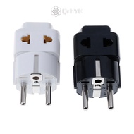 [QrhYK-t] 1 to 2 Splitter Germany France 5mm plug to universal UK/US/EU/AU 2/ 3 pin soet new