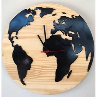 New Unique Minimalist Wall Clock Map World World World Map Aesthetic Wall Decoration