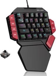 Hot MageGee One-Handed Professional Gaming Keyboard RGB Backlight 35 Key Wired Mechanical Keybo