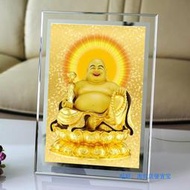 彌勒佛菩薩畫像013 相紙打印雙面塑封 佛像畫 佛菩薩相框擺臺 唐卡 佛畫