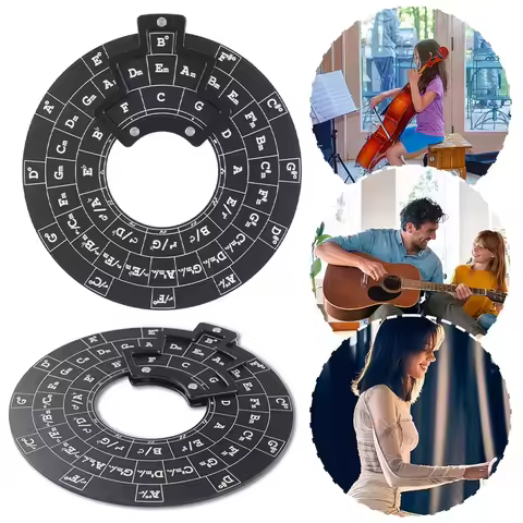 Circle of Fifths Wheel Guitar Chord Wheel Wooden Melody Tool Musical Chord Wheel for Musicians Guita