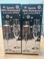 限量版Hello Kitty 50週年香檳杯一對(全新)