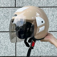 Mũ bảo hiểm chính hãng 3/4 có kính cho Nam GRO cao cấp - Kiểu dáng Honda màu xanh rêu