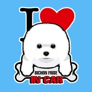 Sticker Glass Suction Cup Car Magnetic Sheet BICHON FRISE AC1B Dog