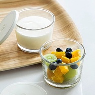 日本霜山 玻璃儲物罐/保鮮盒(附蓋)-260ml-3入-多色可選