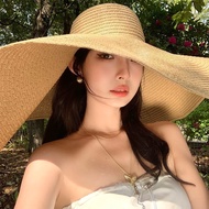20cm Wide Brim Straw Hat Cap With Wire Formable B666