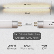 16” F10T5/830/L Fluorescent Bulb T5 10W 3000K Warm White Light Bulb Diameter 5/8” Replacement for Ja