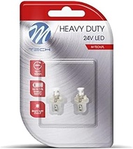 M-Tech lb904W Blister Pack of 2 x LED B8.5D 24V Concave