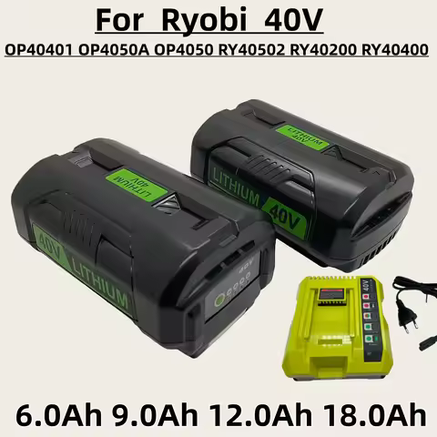 12.0Ah 40V Lithium Ion Battery for Ryobi Series Cordless Power Tools op4040 op4026 op4030 op4050 op4
