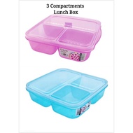 Lava BPA Free 1.1 Litre Lunch Box 3tray microwave food container freezer food storage box tupperware bekas makanan