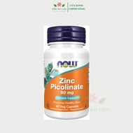 NOW Zinc Picolinate 50mg pills - immune supplement.