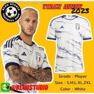 ✷❖ Daisy Mac- bluu⚽ พร้อมส่งจากไทย 🇹🇭 เสื้อบอล Player ทีมชาติ อิตาลีเยือน สีขาว ฤดูกาล 2023 Italy Away Jersey 2023 Player Version