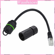 NAV RJ45 Waterproof Connector Set CAT6 Ethernet Connector 8P8C Double Port Connector