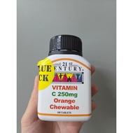 21st Century Vitamin C 250mg Orange Chewable 100tablets Vitamin C Supplement